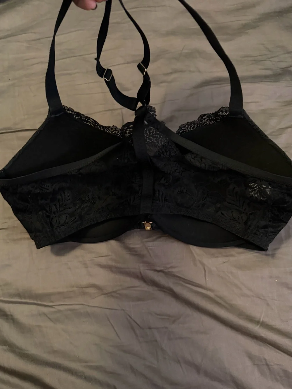 Black Lacy push up Bra with Racerback Strap
